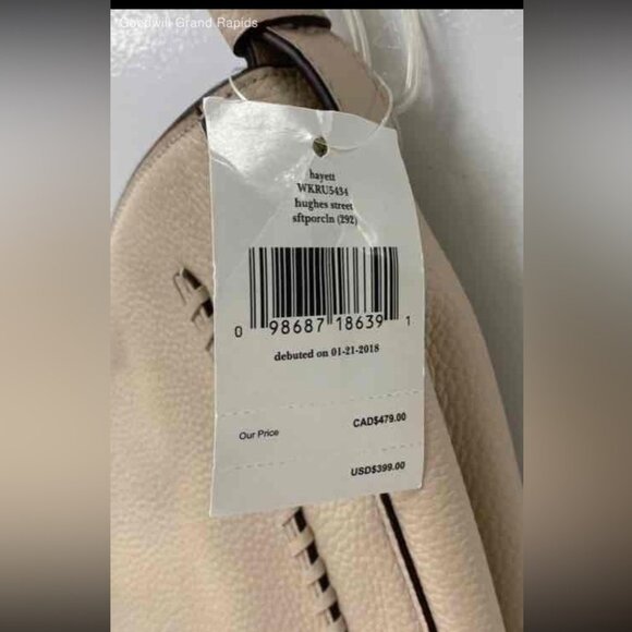 NWT Kate Spade Tan Leather Shoulder Bag Hughes Street Hayess - Picture 4 of 7